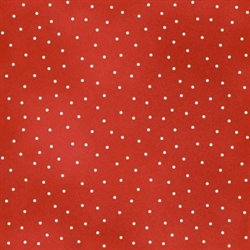 Beautiful Basics patchworkstof Rød med hvide prikker 110 cm bred